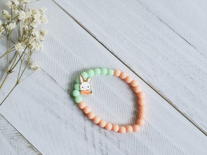 Orange Carrot Bunny Charm Bracelet