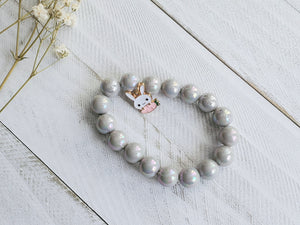 Pink Carrot Bunny Charm Bracelet