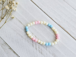 Pink, White, & Blue Bracelet